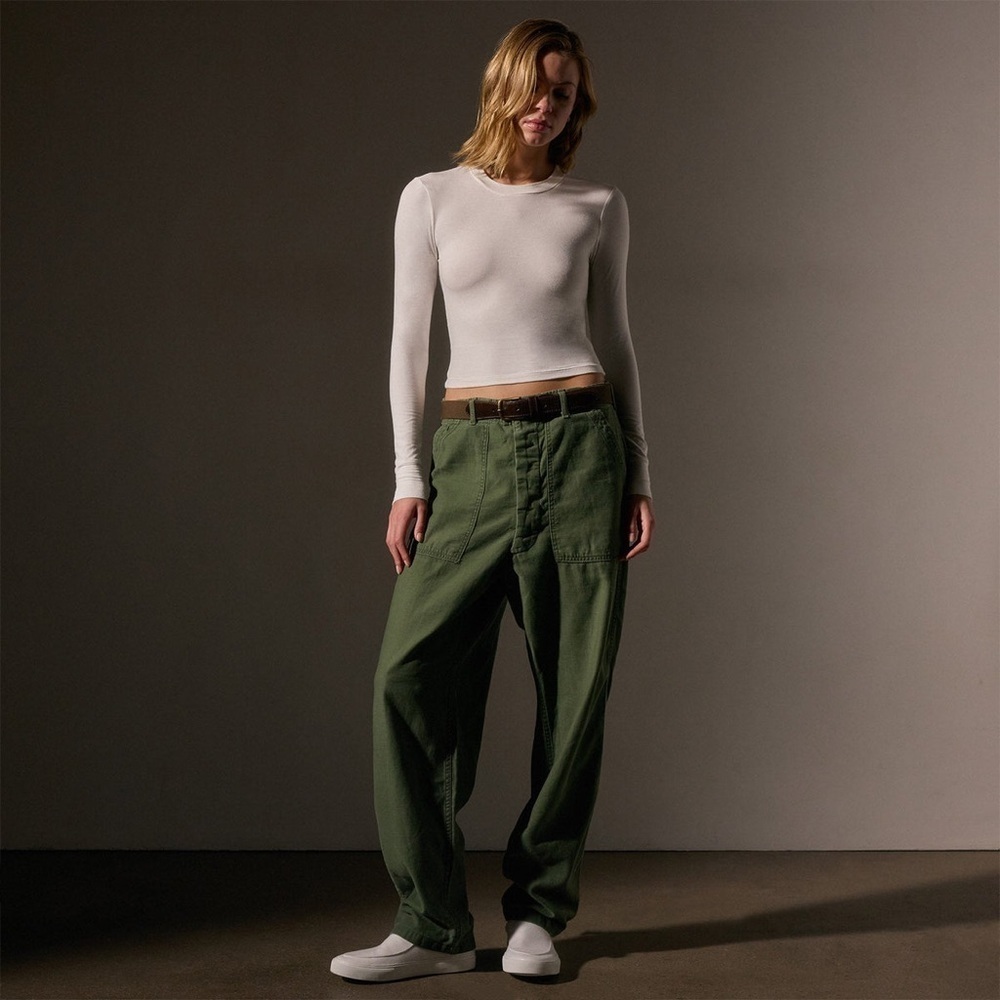 JAMES PERSE LONG SLEEVE CROPPED TEE; NWT SIZE 2 - Picture 4 of 8